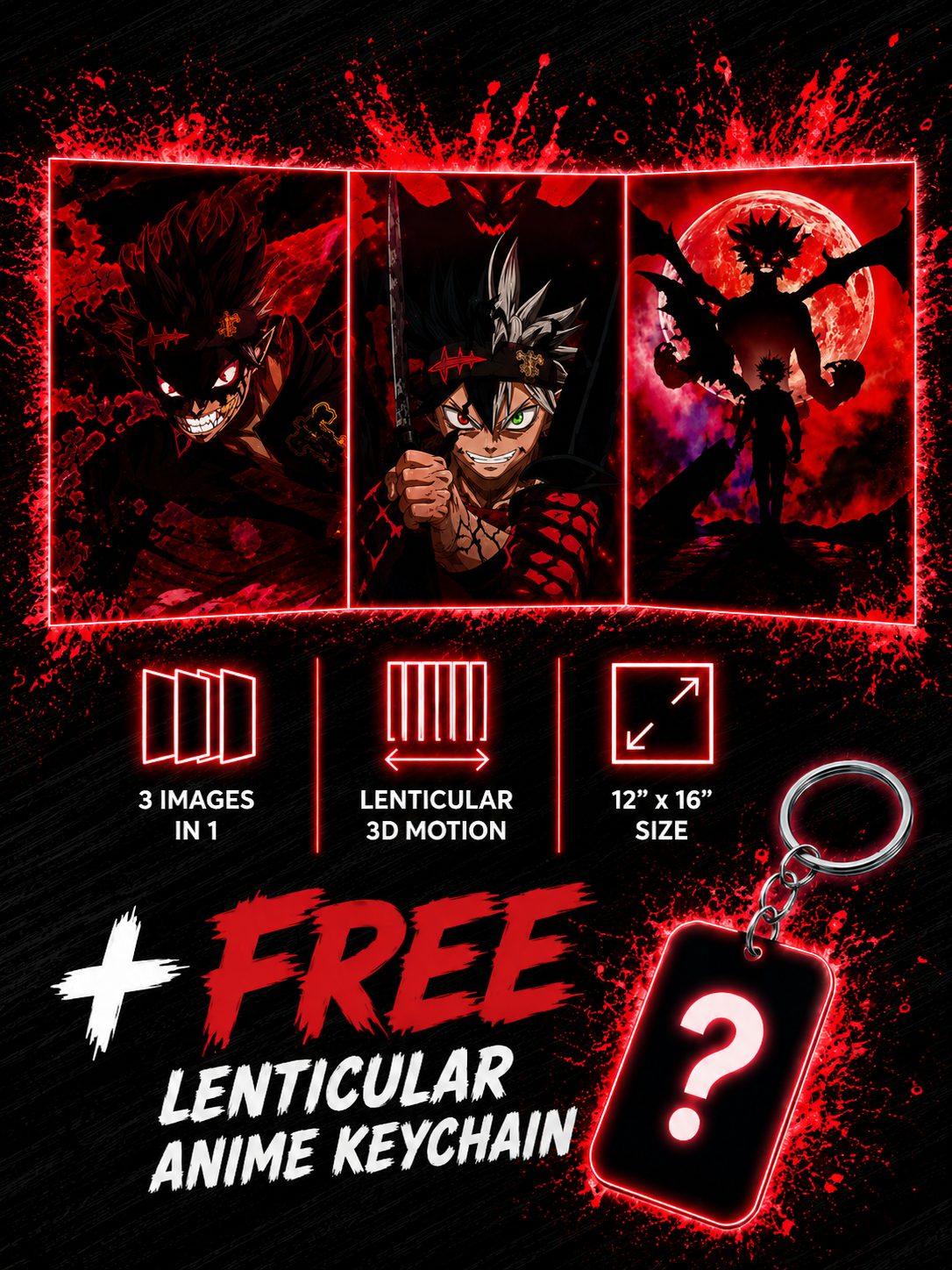 Black Clover Lenticular Art
